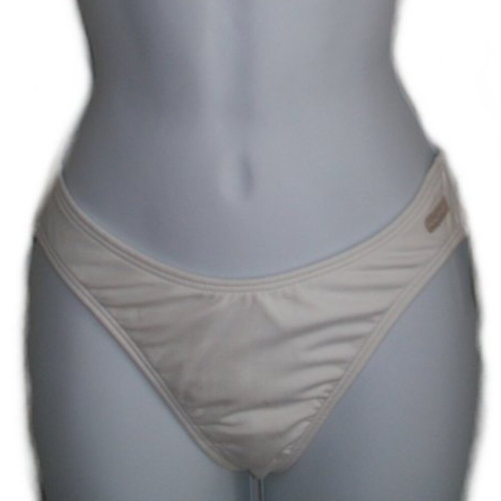 NAUTICA White High Cut Bikini Bottoms - Sz 8 - NEW